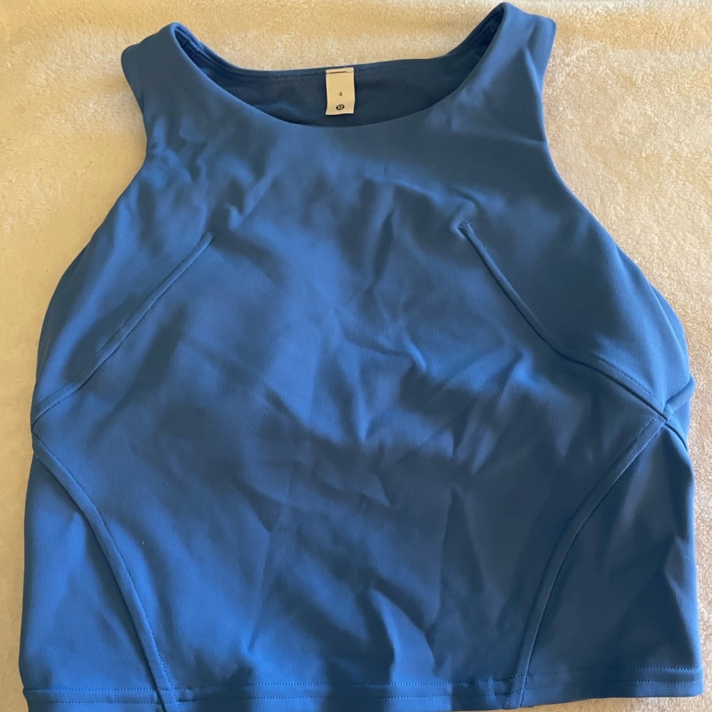 Lululemon invigorate training tank top size 4 color blue